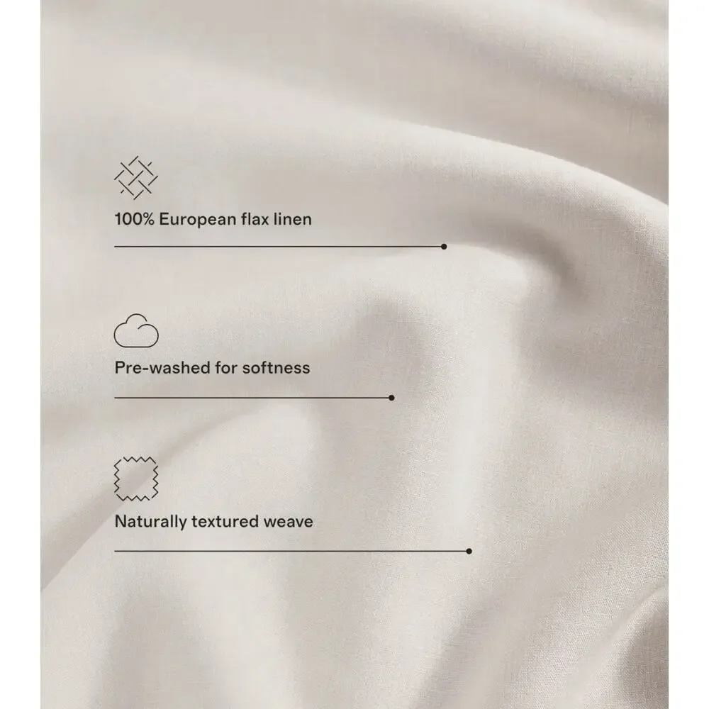 NEW Quince 100% European Linen Duvet Cover TWIN Sand Beige $134